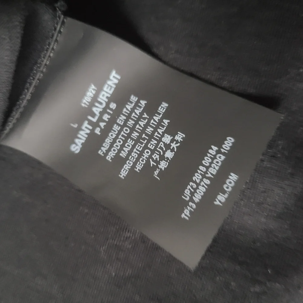 Saint Laurent Paris Black Short Sleeve Rive Gauche Tee - Picture 4 of 7